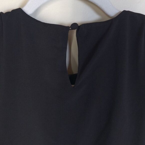 Lovers and Friends Encore Dress in Black Midriff Cut Out Shoulder Pads Maxi XS - Picture 11 of 12